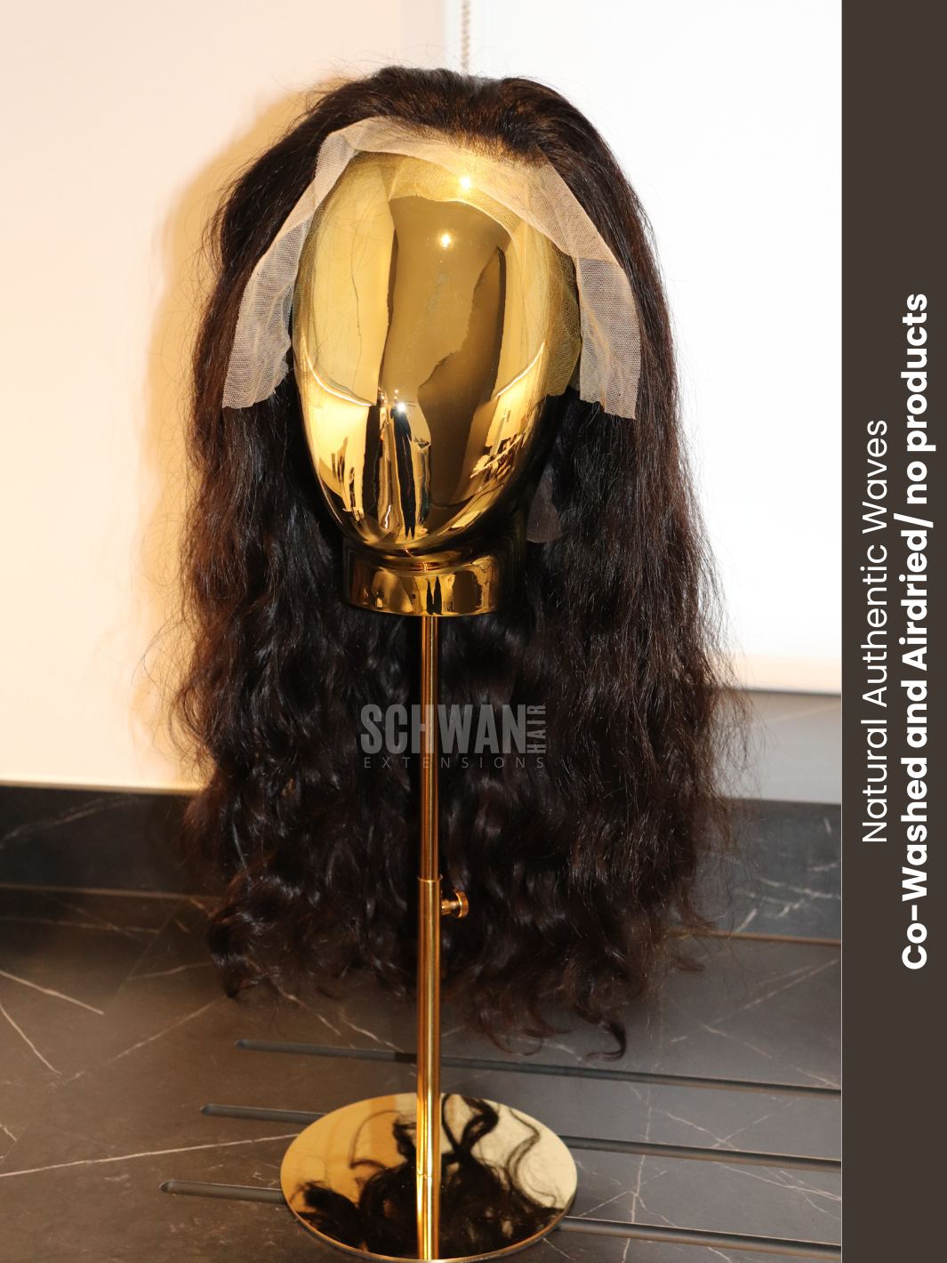 13x6 Raw Indian Wavy Swiss Lace Frontal Wig (20") front