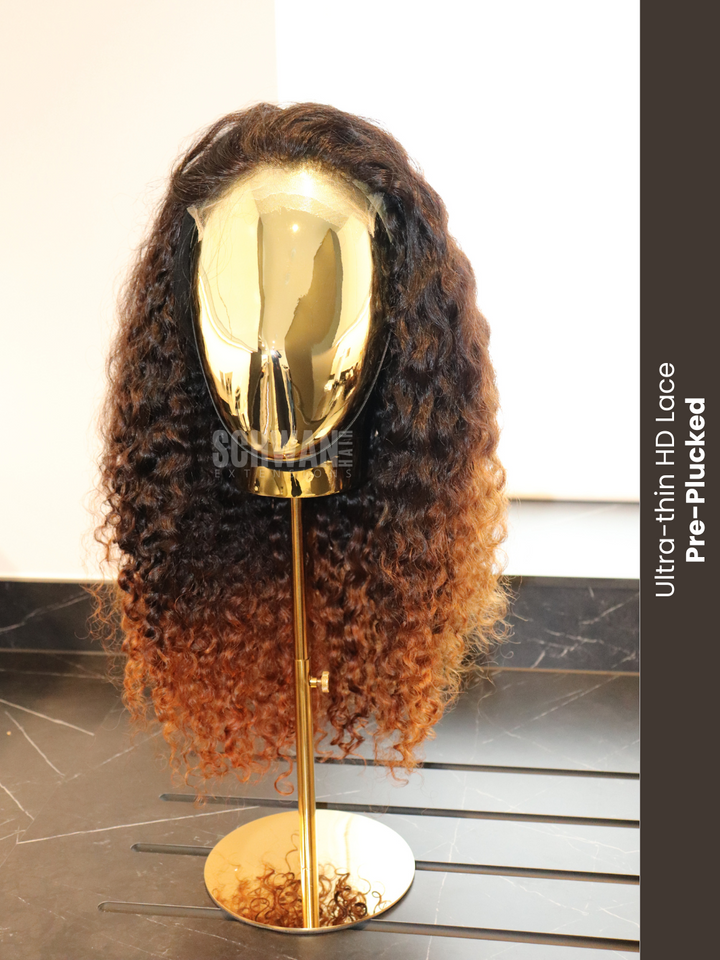 5x5 Glueless HD Closure Wig: Cambodian Kinky Curly (Sample)