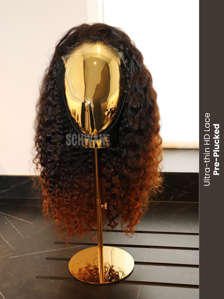 5x5 Glueless HD Closure Wig: Cambodian Kinky Curly (Sample)