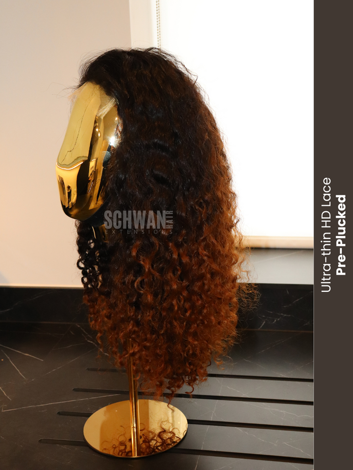 5x5 Glueless HD Closure Wig: Cambodian Kinky Curly (Sample)