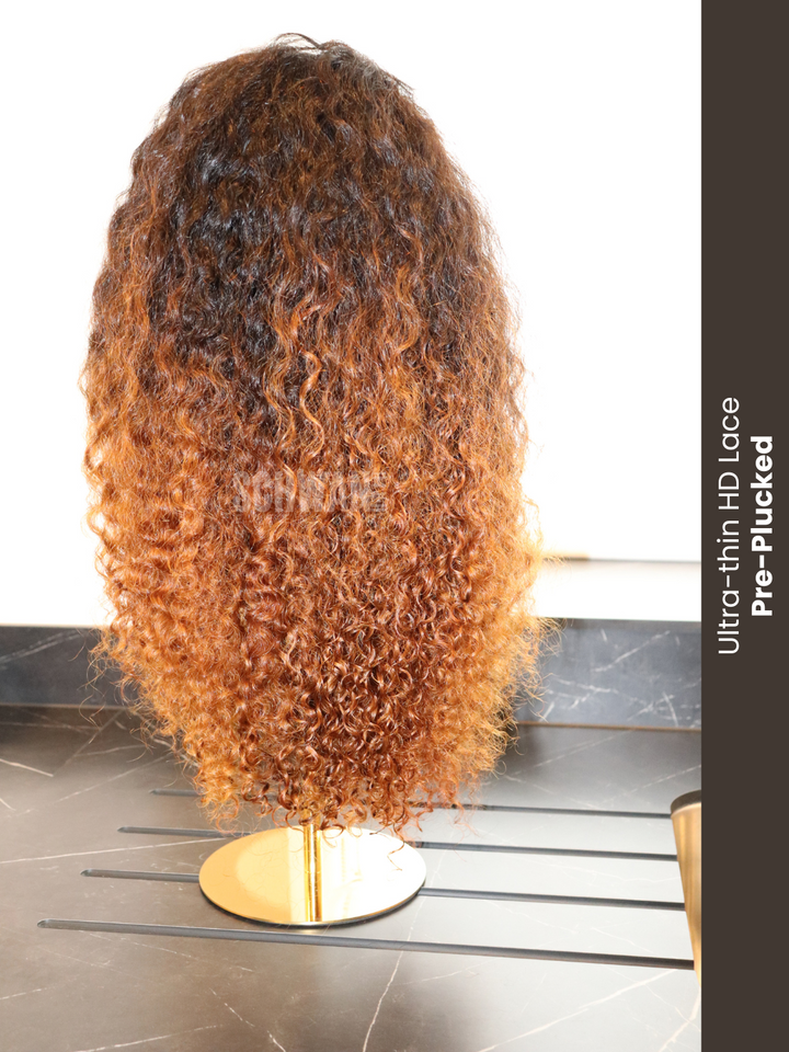 5x5 Glueless HD Closure Wig: Cambodian Kinky Curly (Sample)
