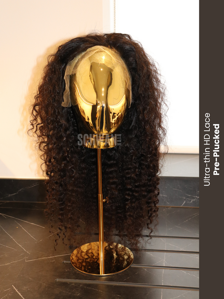 13x6 HD Frontal Wig: Cambodian Kinky Curly (Sample)