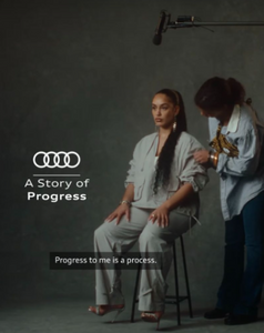 Jorja Smith wearing Schwan Hair for her Audi Partner Commercial