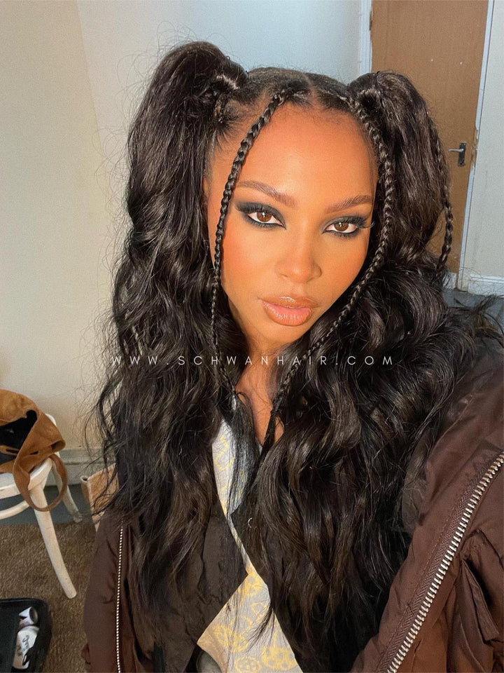 Samira Mighty wearing Cambodian wavy wefts bundles