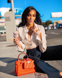 Winnie Harlow wearing Schwan Hair raw vietnamese straight