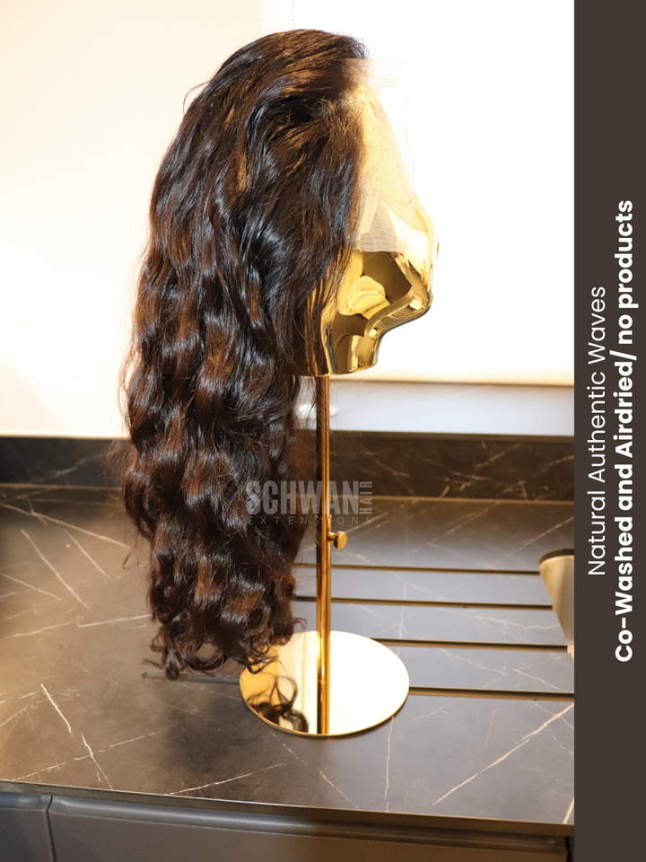 13x6 Swiss Frontal Wig: Raw Indian Wavy