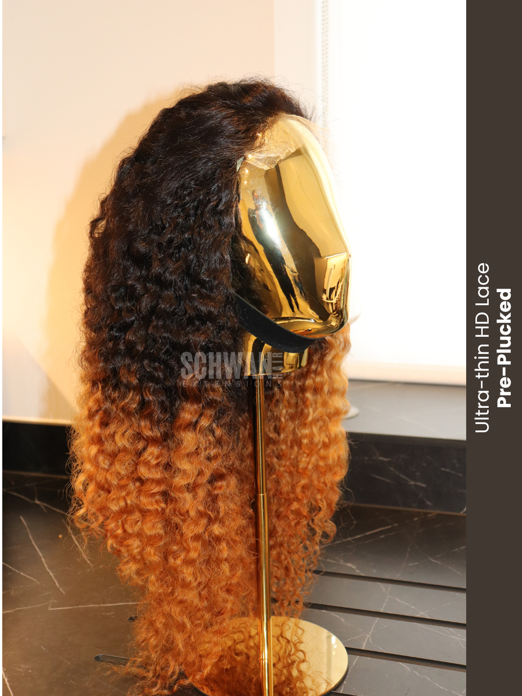 5x5 Glueless HD Closure Wig: Cambodian Kinky Curly (Sample)