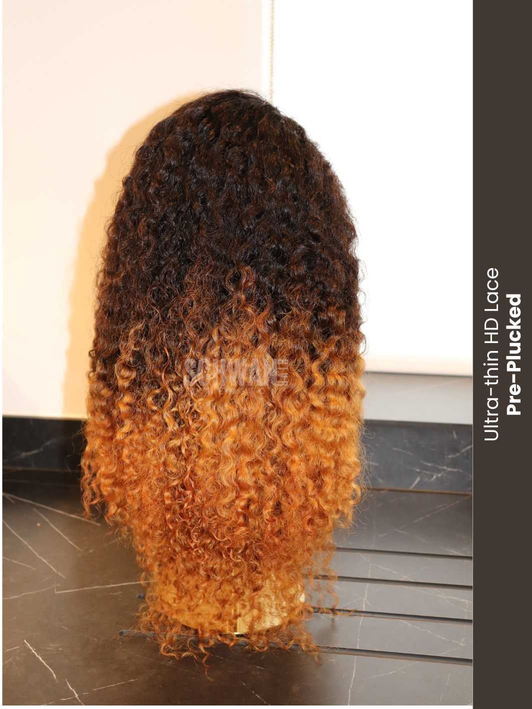 5x5 Glueless HD Closure Wig: Cambodian Kinky Curly (Sample)