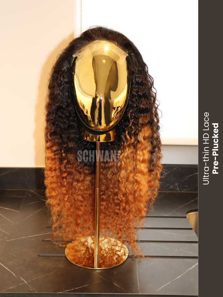 5x5 Glueless HD Closure Wig: Cambodian Kinky Curly (Sample)