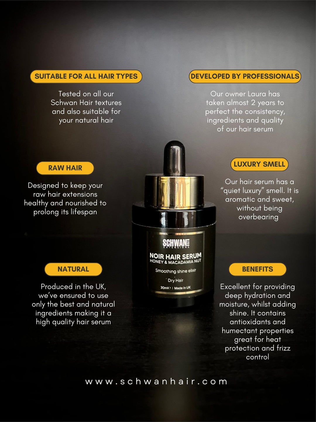 Noir Hair Serum by Schwan Hair Key Features
