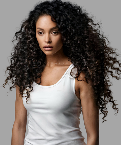 Raw Indian Natural Curly 13x6" Swiss Lace Frontal