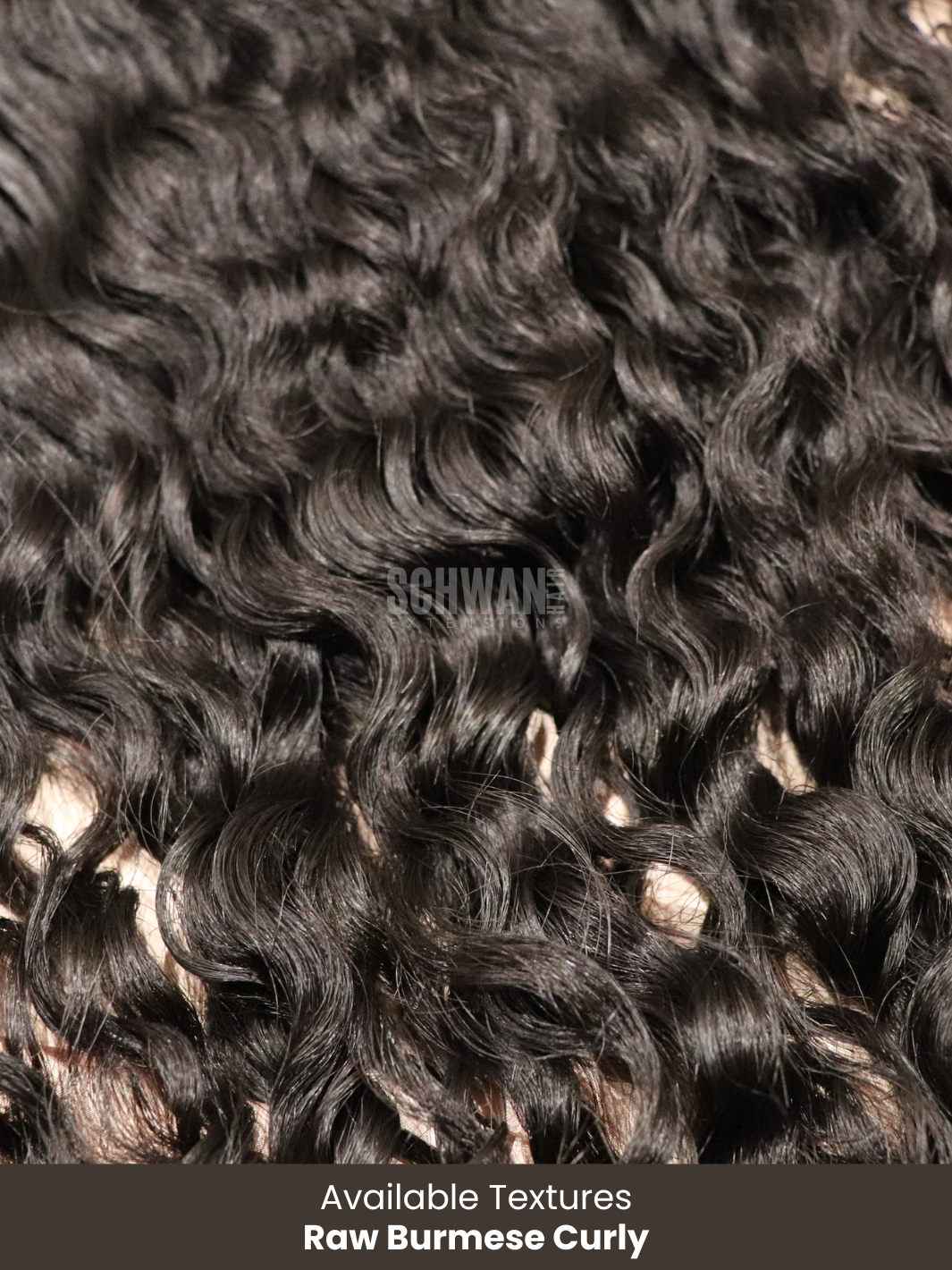 Raw Burmese Curly Tape in extensions