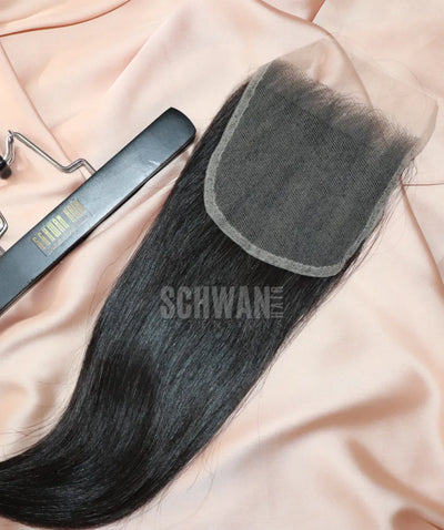 Raw Vietnamese Straight Hollywood HD Lace Closure - Schwan Hair Luxury raw hair extensions London