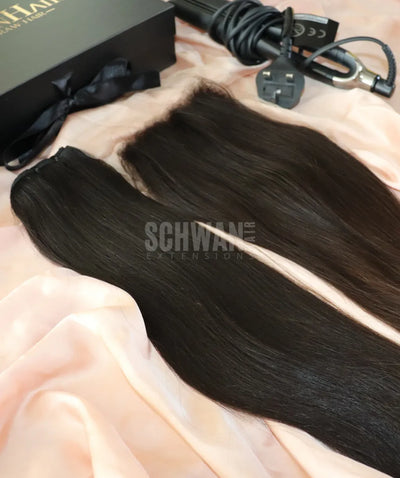 Raw Indian Straight Hollywood HD Lace Closure - Schwan Hair Luxury raw hair extensions London